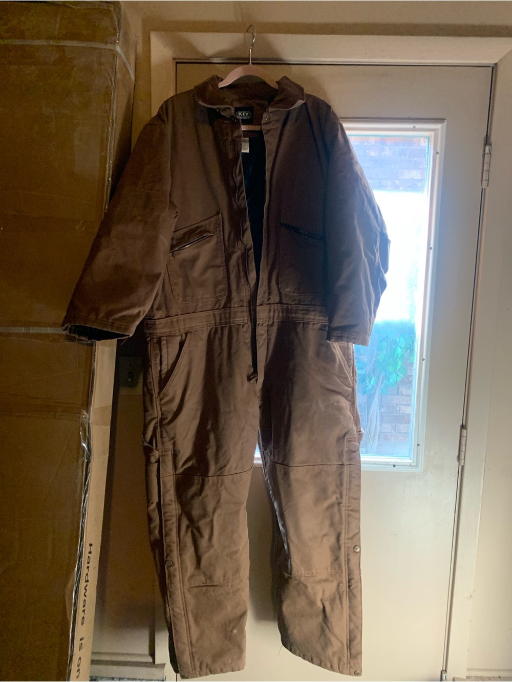 Men's Brown Insulated Work Jacket by Key
